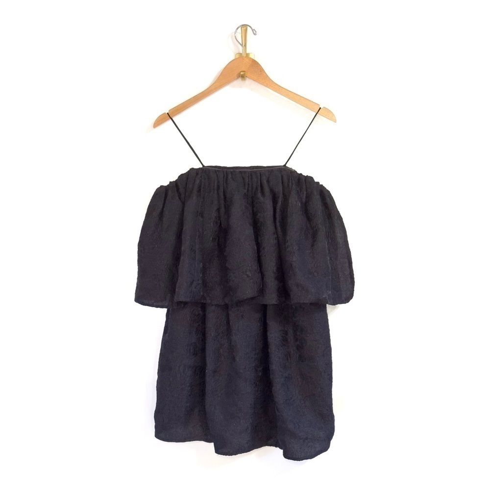 NWT Ulla Johnson Mini Silk-Blend Strapless Black Oui Dress - Picture 2 of 8